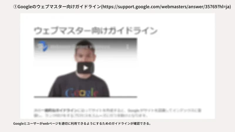 Googleのウェブマスター向けガイドライン