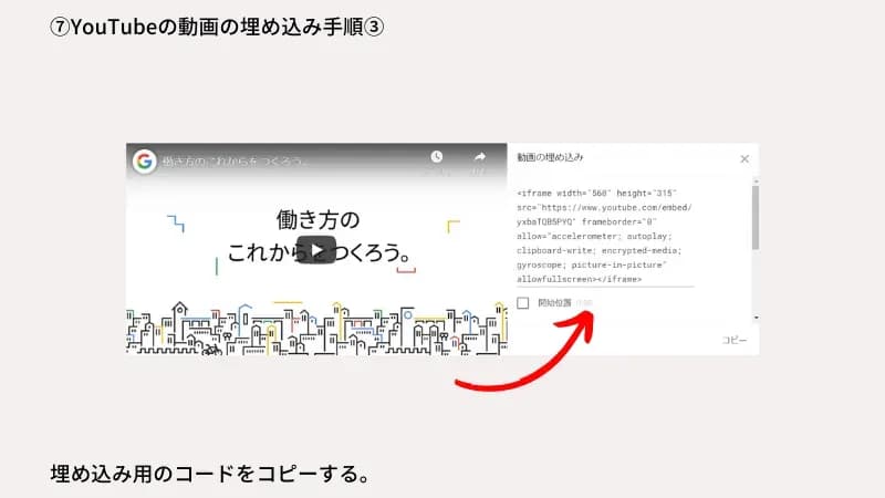動画の埋め込み手順