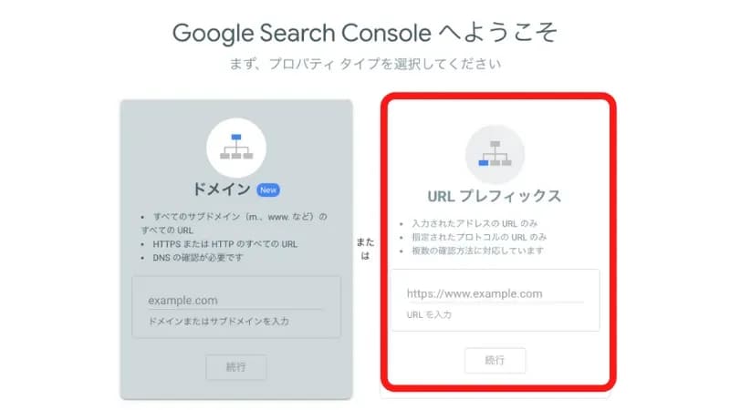 URLプレフィックス
