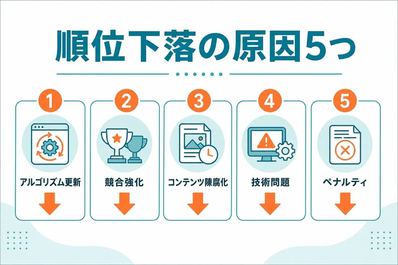 順位下落の原因