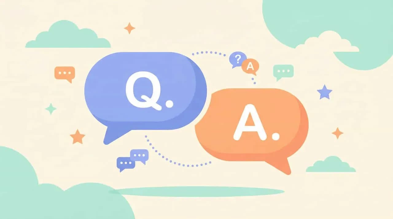 「Q.」「A.」の吹き出しのイラスト
