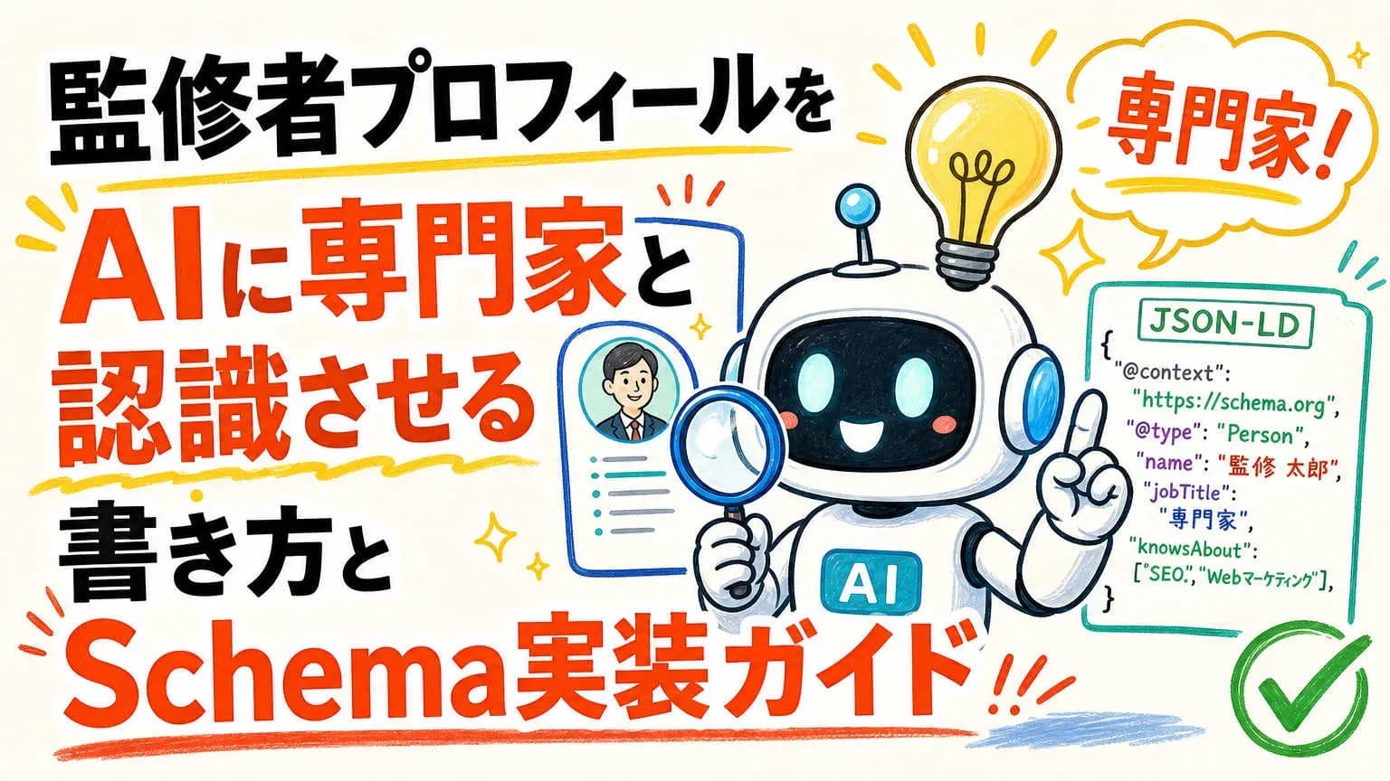 監修者プロフィールをAIに専門家と認識させる書き方とSche