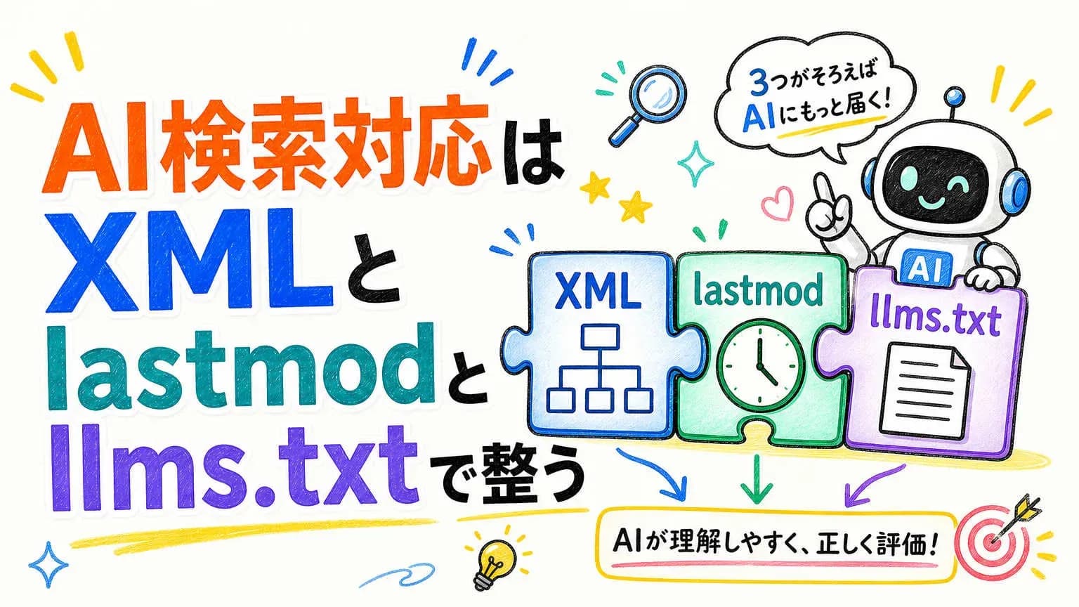 AI検索対応はXMLとlastmodとllms.txtで整う