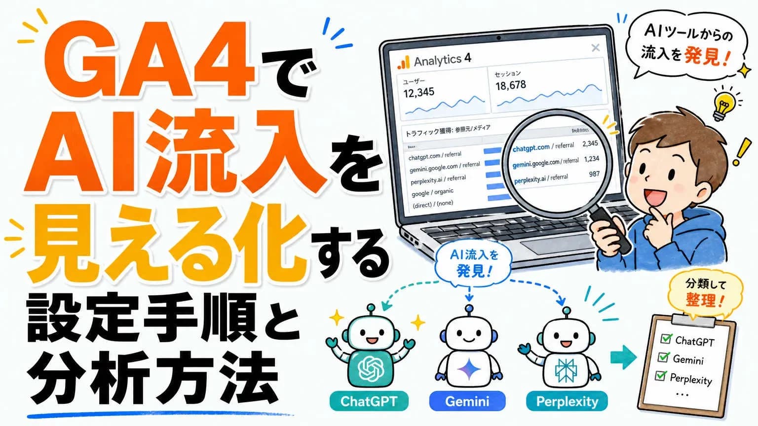 GA4でAI流入を見える化する設定手順と分析方法