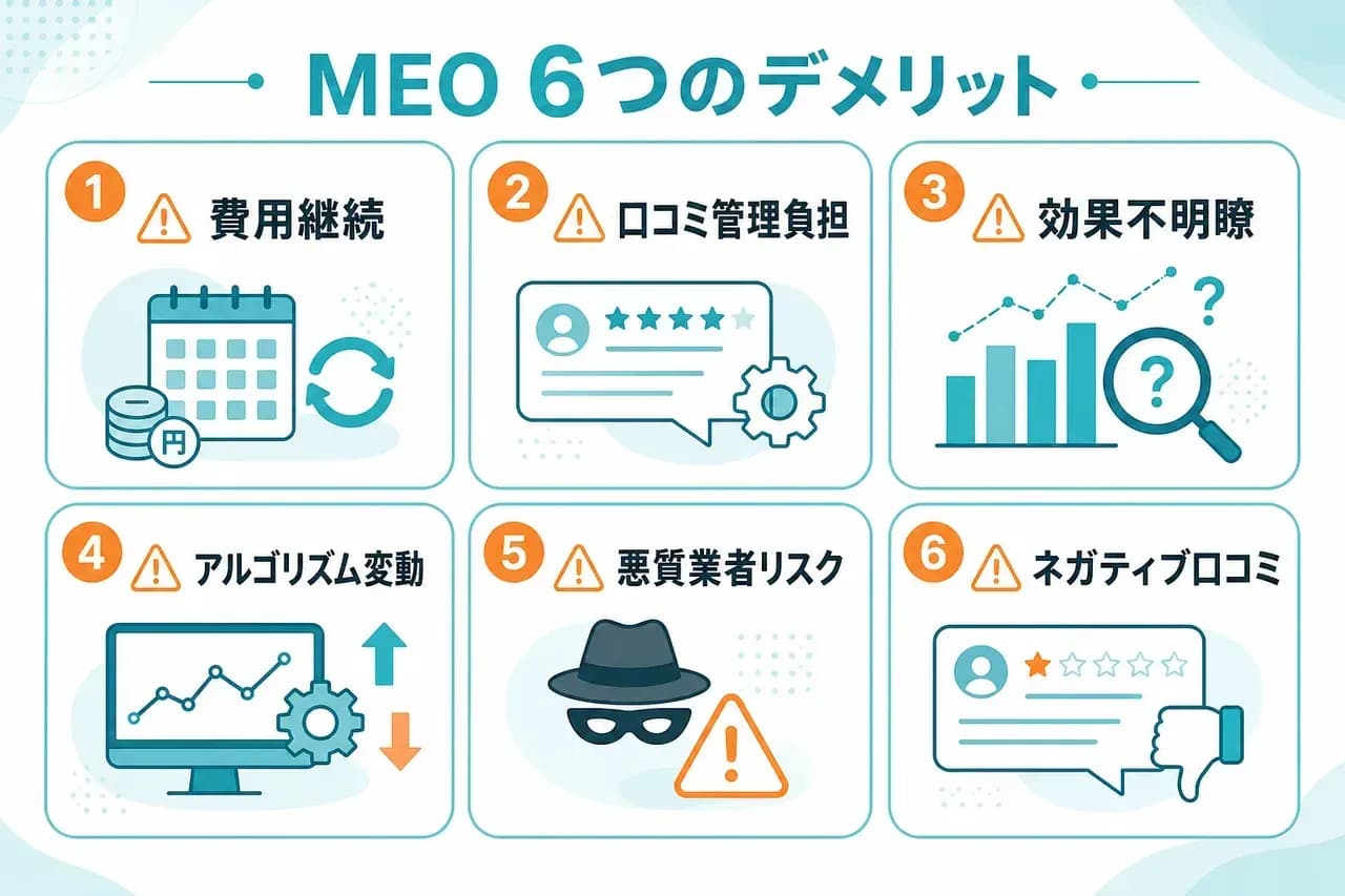 6つのデメリット
