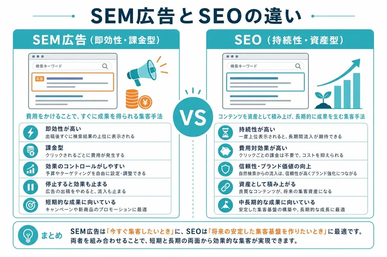 SEM広告とは？種類・メリット・始め方・AI検索対応【2026年版】 | 株式