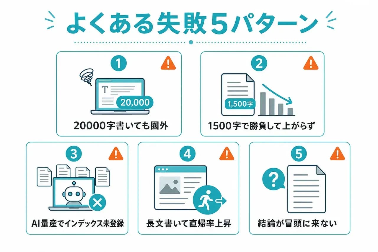 よくある失敗5パターンの事例集