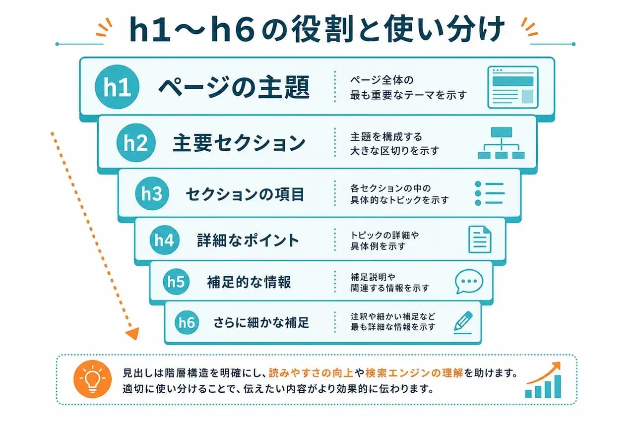 h1〜h6の階層構造