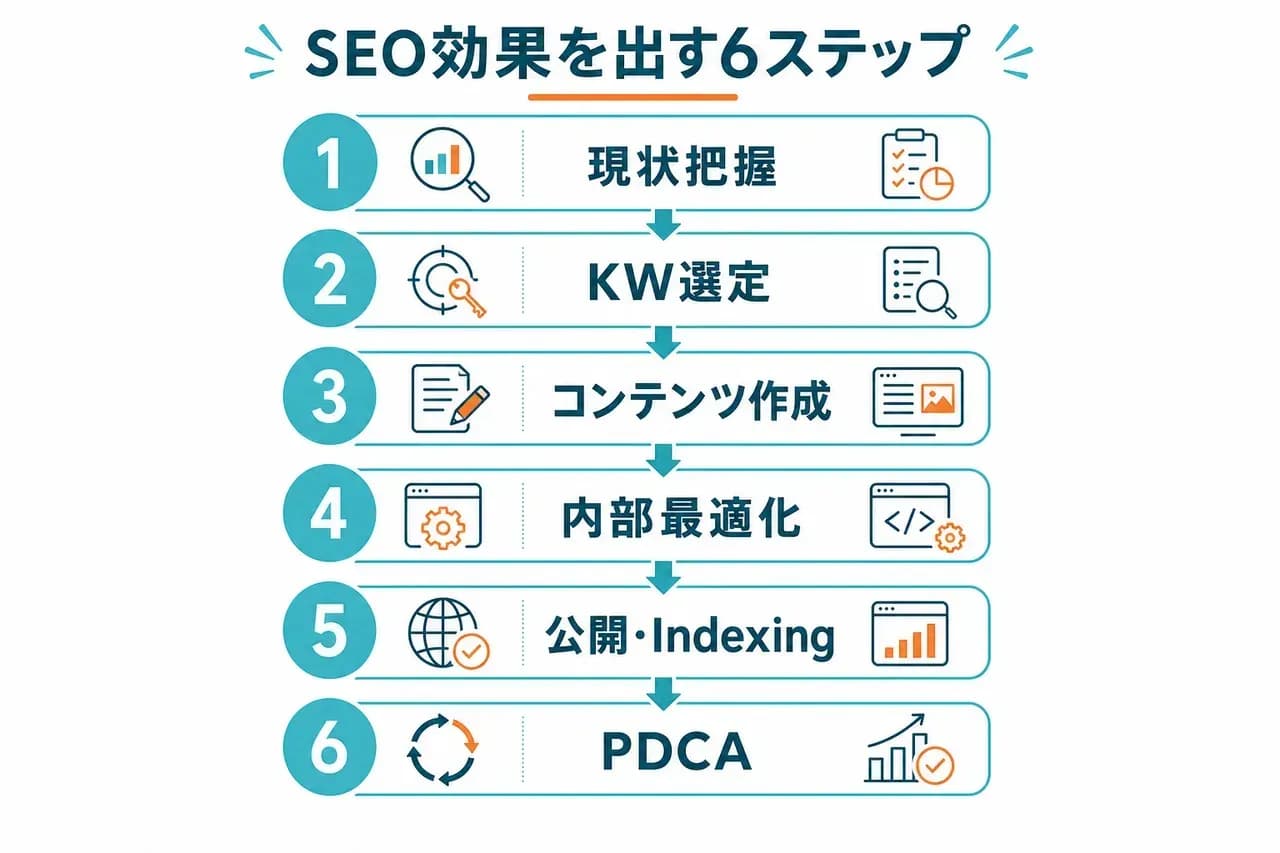 SEO効果6ステップ