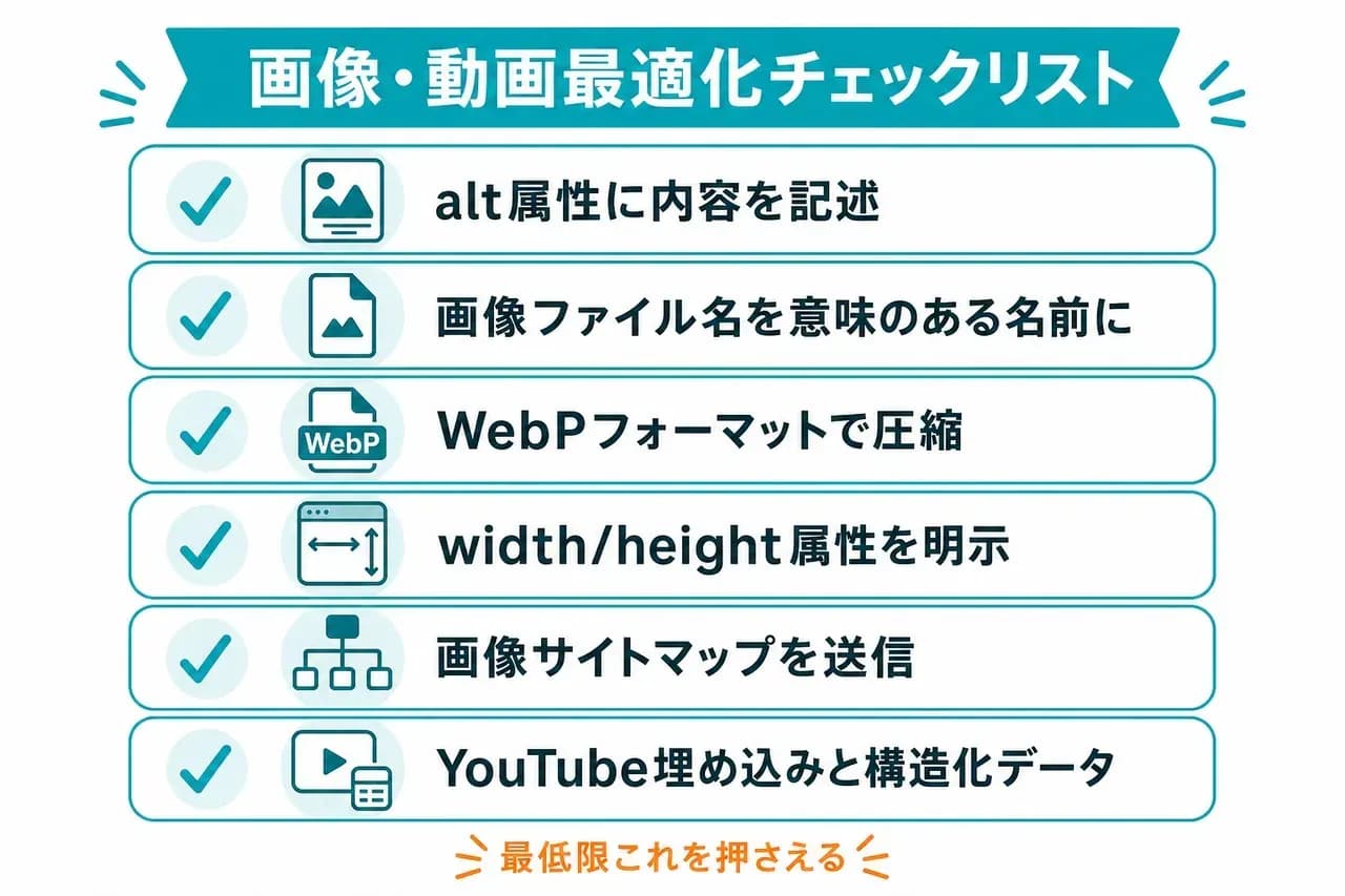 alt属性とWebPによる画像動画最適化