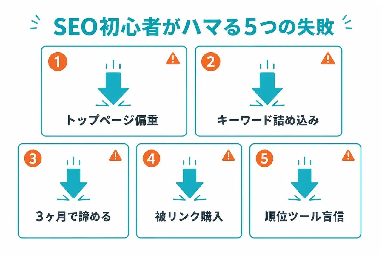 SEO初心者がハマる5つの失敗事例