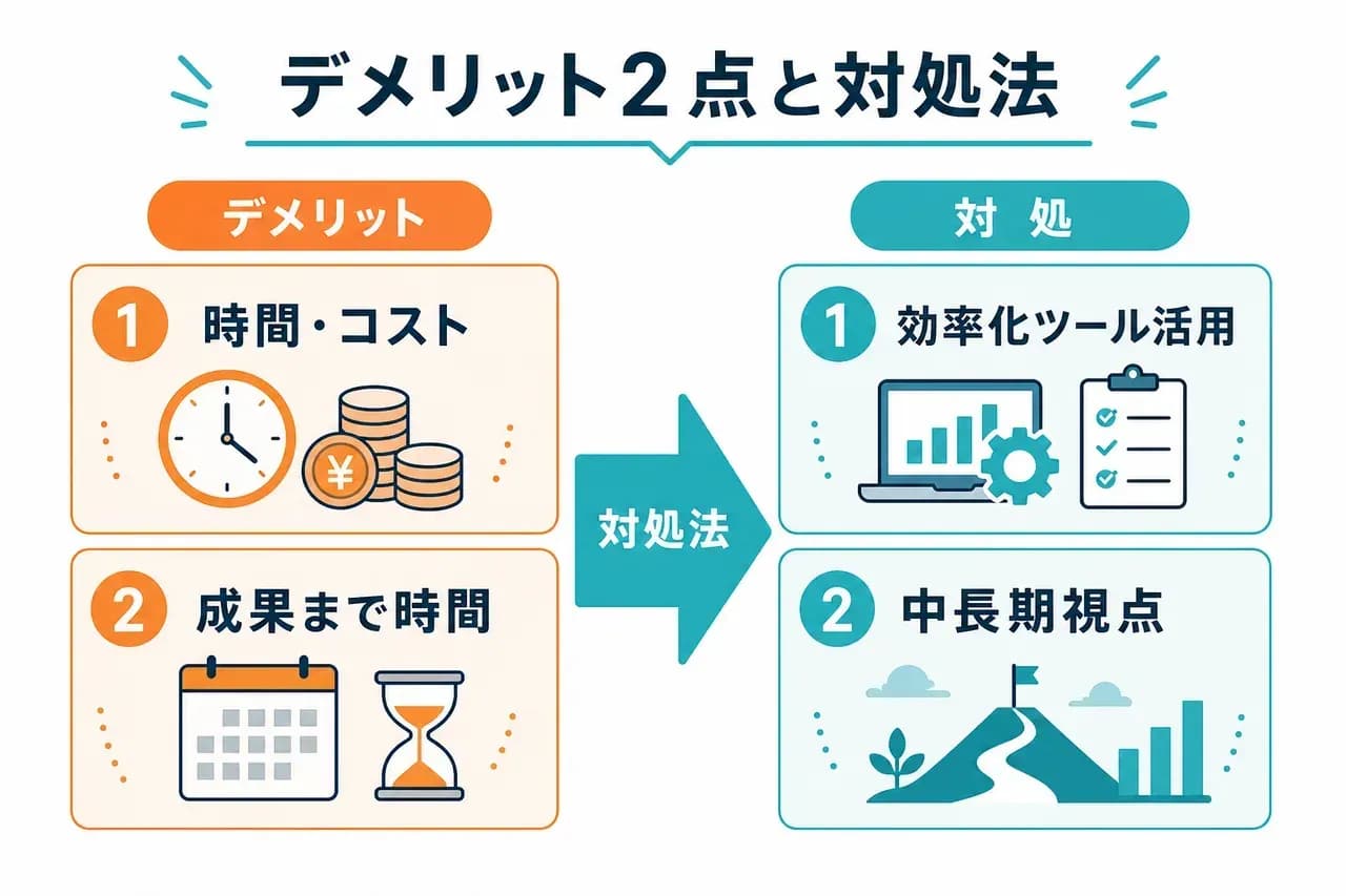 デメリット2つと対処法