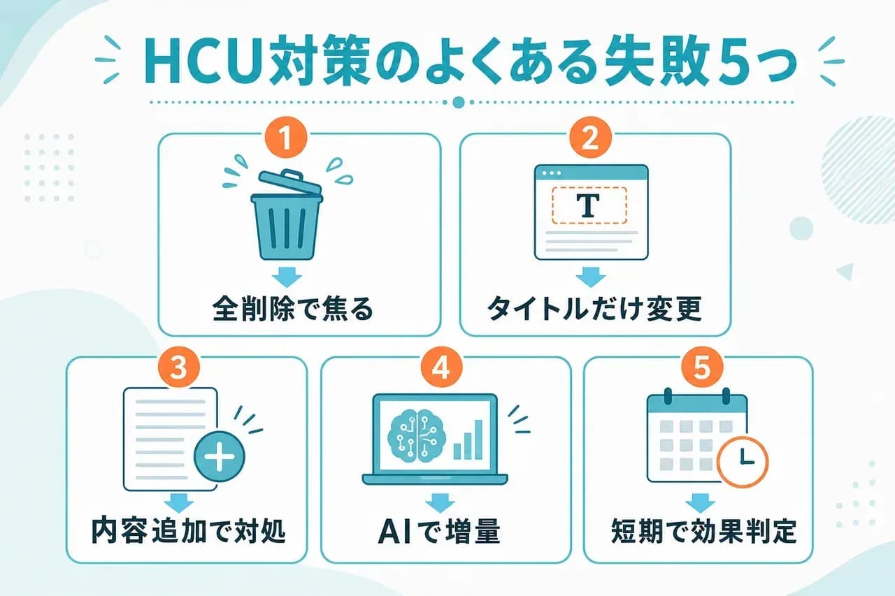 HCU対策の失敗5つ