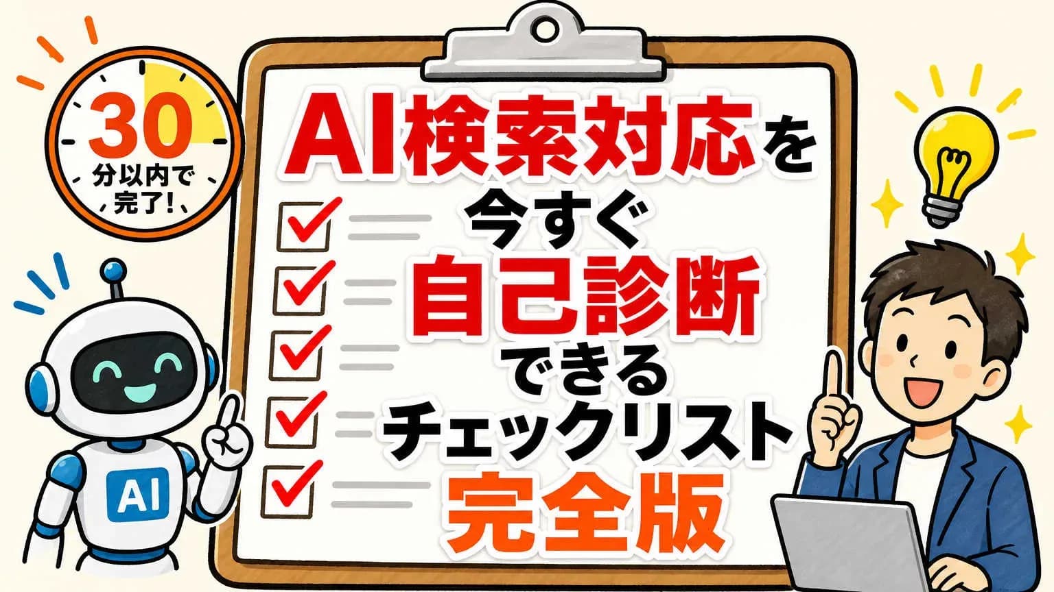 AI検索対応を今すぐ自己診断できるチェックリスト完全版