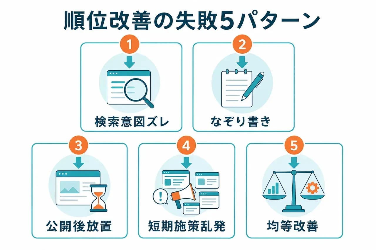 順位改善でよくある失敗5パターン