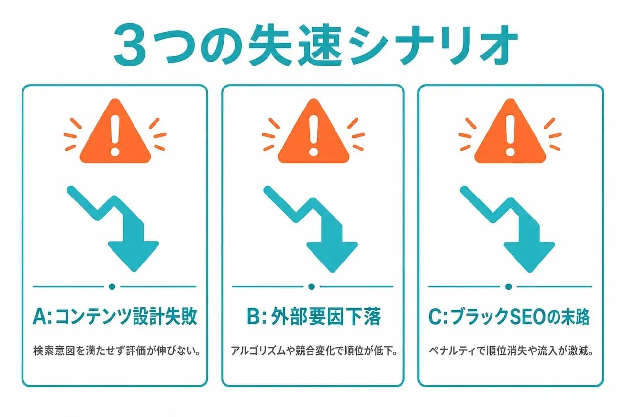 効果が出ない3つの失速シナリオ