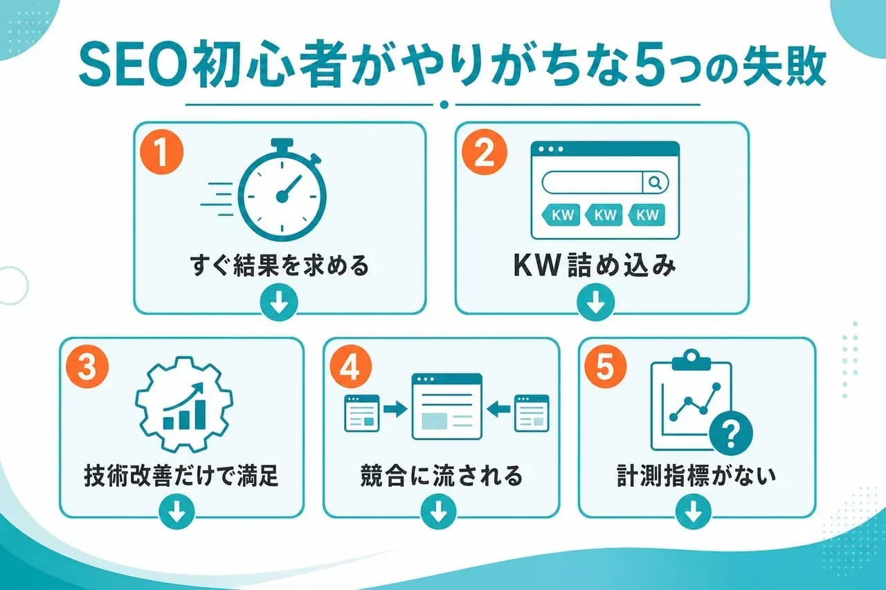 初心者がやりがちな失敗5つ