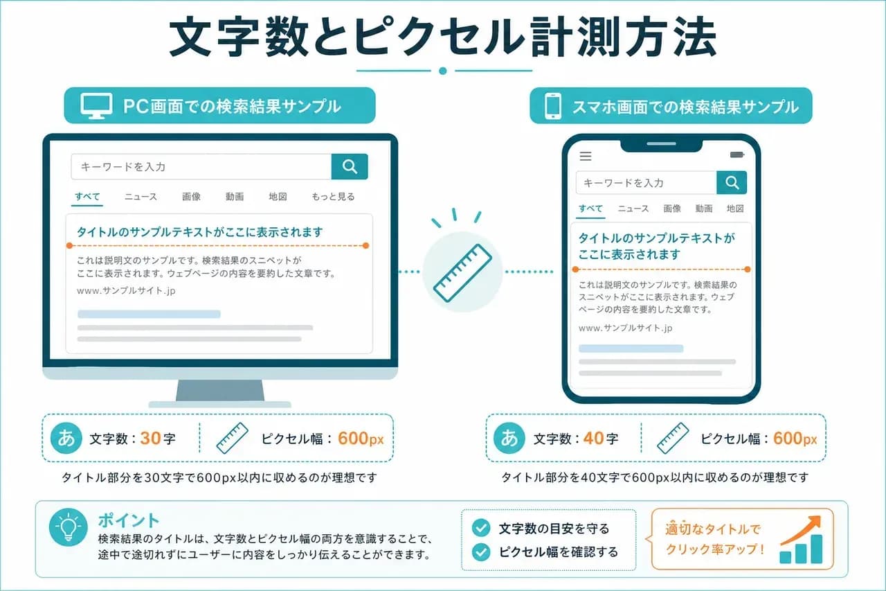 文字数とピクセル計測