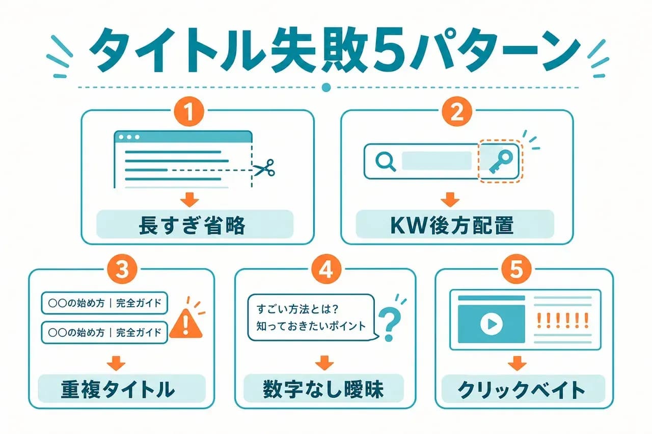 タイトル失敗5パターン