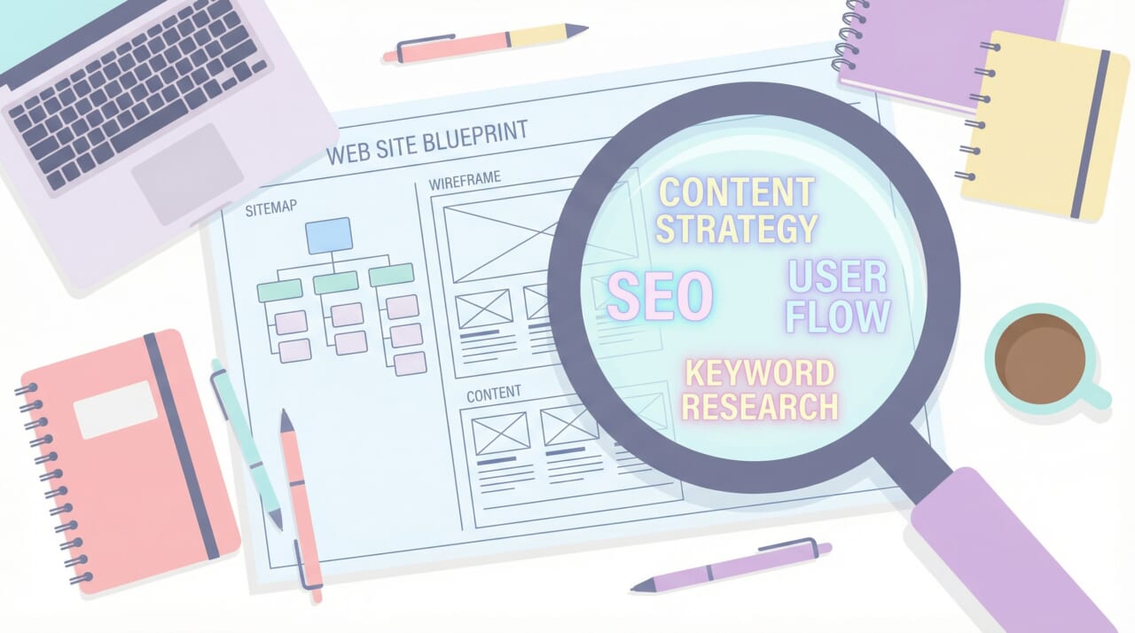 検索順位を上げるためのキーワード選定と構成作成