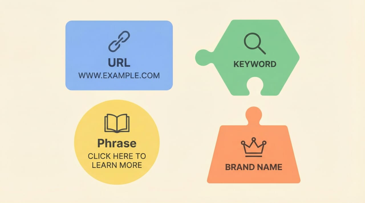 知っておきたいアンカーテキストの主な種類と使い分け