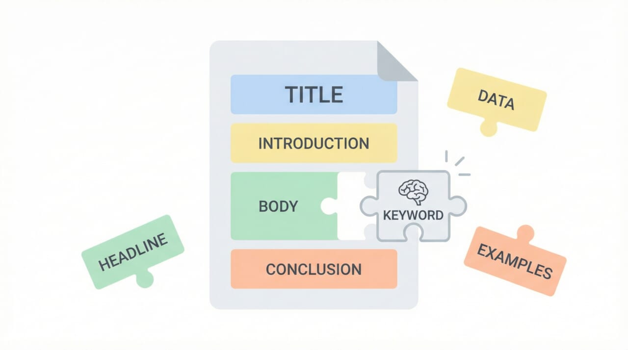選んだキーワードを記事構成案（骨子）に反映させる方法