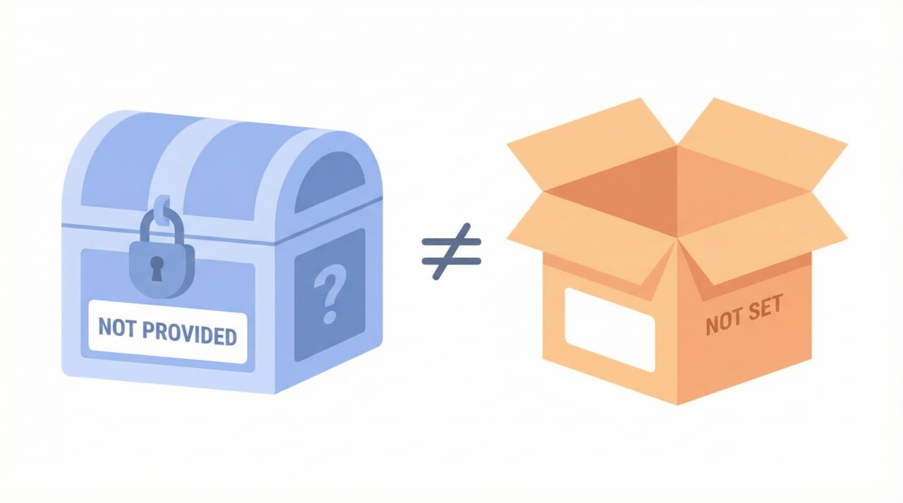 分析時の注意点：not providedとnot setの違い